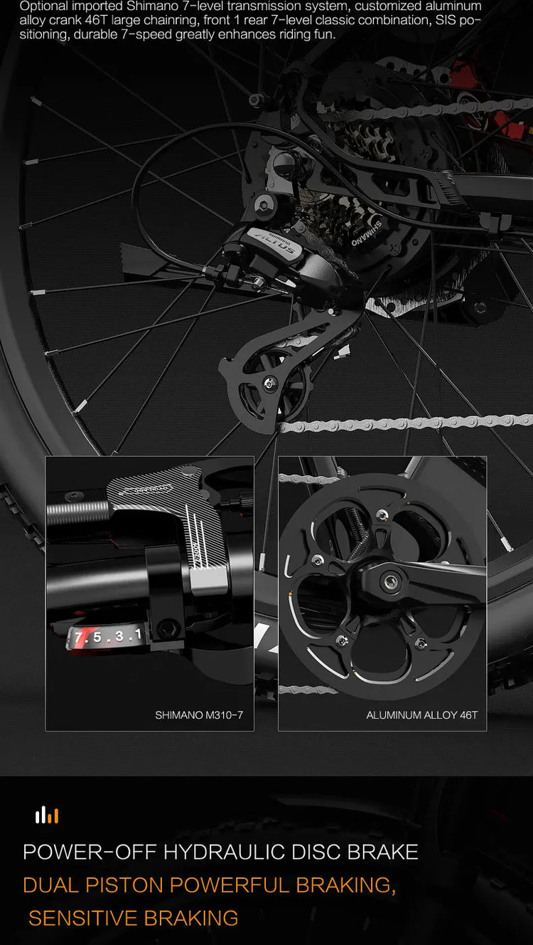 Bicicletta Elettrica LANKELEISI MX600 Pro, Motore 500W, Batteria 48V 20Ah, Autonomia 150KM, Pneumatici 27.5x2.4 Pollici, E-bike per Adulti
