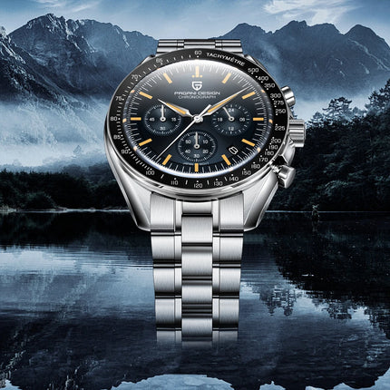 PAGANI DESIGN Nuovo Orologio da Uomo V6 Moon, Cronografo Sportivo di Lusso al Quarzo con Vetro Zaffiro e Rivestimento AR
