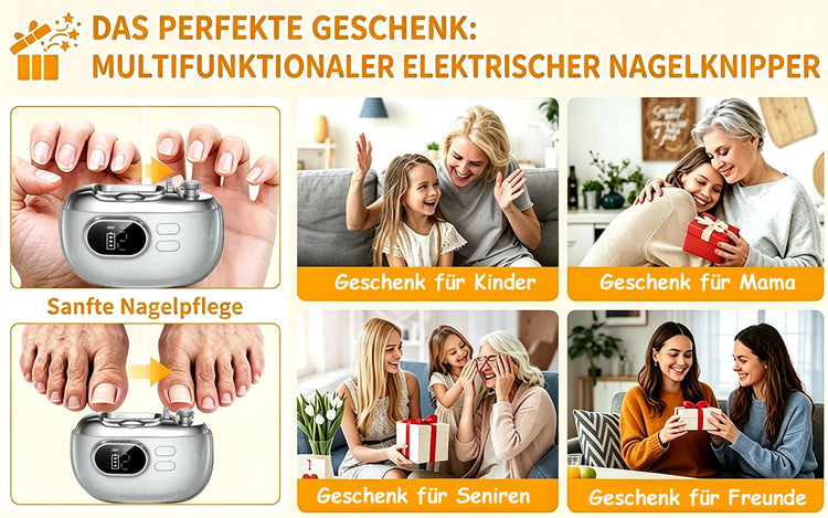 4-in-1 Electric Nail Clippers Suitable for Fingernails and Toenails