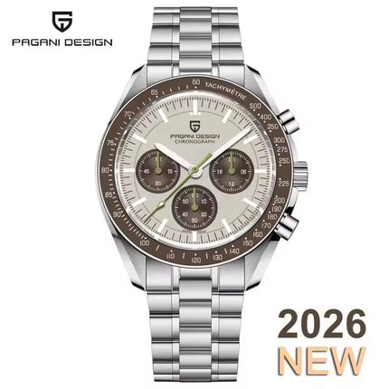 Nuovo Orologio da Uomo PAGANI DESIGN V6 Moon 2026, Orologio al Quarzo di Lusso, Cronografo Sportivo VK63, Vetro Zaffiro AR, Impermeabile, Luminoso, Regalo