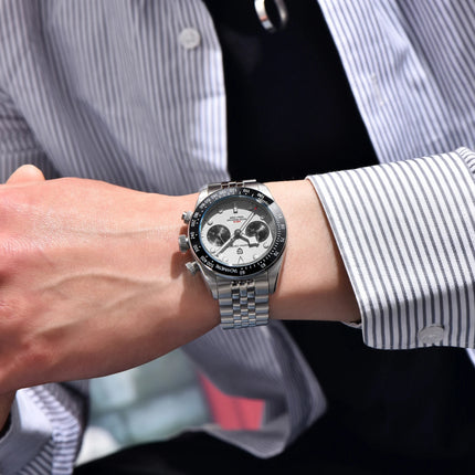 PAGANI DESIGN Nuovo orologio da uomo Panda, orologio sportivo cronografo al quarzo di lusso, vetro zaffiro AR, luminoso, impermeabile, consegna locale UE
