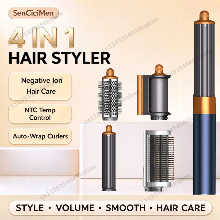 SenCiciMen 6-in-1 Air Multi-Styler 110,000 RPM High-Speed Hair Dryer Brush with Auto-Wrap Curlers Hair Styling Tool Fast Drying, Curling, Volumizing &  Smooth Blowouts and Frizz Gift for Women