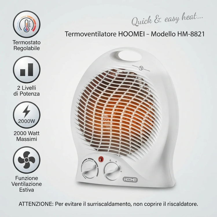 ventilated heater with thermostat Portable Electric Heater with Thermostat Electric Table Heater for Home and Office Overheat Protection Fan Heater 2000W