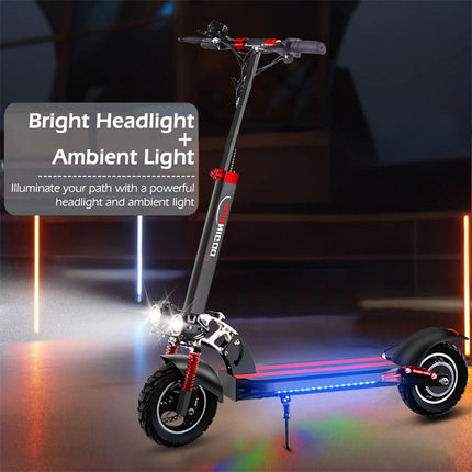 Monopattino elettrico SUNNIGOO per adulti, 10 pollici, fuoristrada, batteria al litio 48V, velocità massima   Monopattino Elettrico Pieghevole con Sedile, 45km/h, Lunga Autonomia, Potente Capacità di Salita, Portatile
