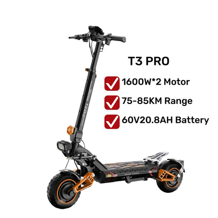 RUITOO T3MAX 3200W Scooter Elettrico Scooter 85KM Gamma 60V20.8AH Batteria Ultra Lunga Capacità 10.5 Pollici Smart Scooter Elettrico