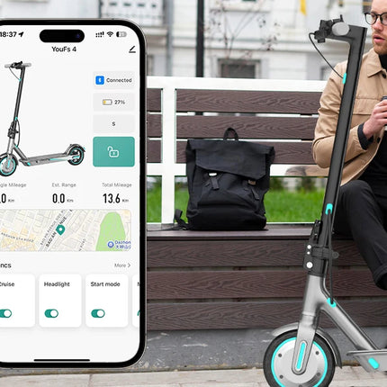 HiQiS V8 E-Scooter 350W Motore 36V 10.5Ah 30KMH Velocità 30KM Lungo Raggio 8.5 pollici A Nido D'ape Pneumatico Pieghevole Scooter Elettrico Per Adulti