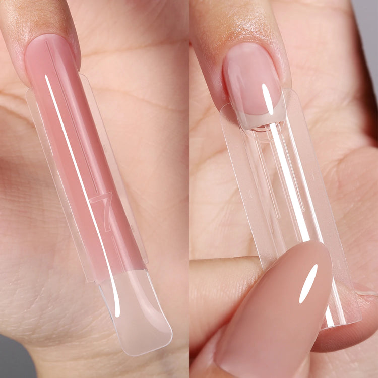 Original YOKEFELLOW Sandwich Dual Nail Form Short Stiletto Nail Extension Form 240pcs Top Form Bottom Form For Quick Nail Extensions IM222