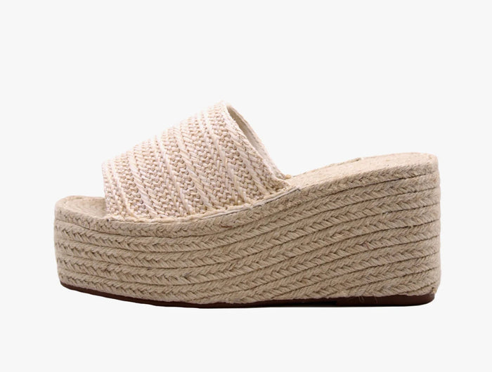 Soraia Shoes Women's Platform Sneakers Open Toe and Open Heel Wedge Sandals Summer High Heel Espadrilles Jute Shoes Summer Fashion Young Fashion PlatiNum