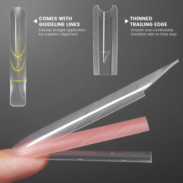 Original YOKEFELLOW Sandwich Dual Nail Form Short Stiletto Nail Extension Form 240pcs Top Form Bottom Form For Quick Nail Extensions IM222