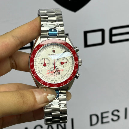 PAGANI DESIGN Nuovi orologi da uomo, orologio al quarzo di lusso, cronografo di precisione, vetro zaffiro AR, resistente all'acqua fino a 100M, orologio business 2026, spedizione locale UE