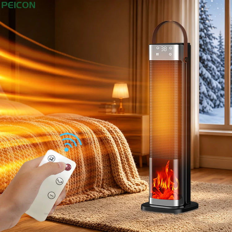 Electric Heater 2000W Heating Fans Portable PTC Fan Heater Electric Space Heater Household Hot Air Blower Electric Warmer with Remote Control