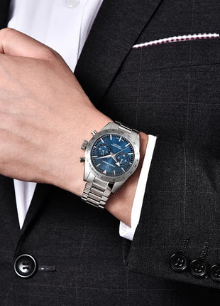 Nuovo Orologio da Uomo PAGANI DESIGN 2026, Orologio al Quarzo con Fasi Lunari, Cronografo Sportivo Impermeabile, Vetro Zaffiro AR, Luminoso, Spedizione Locale