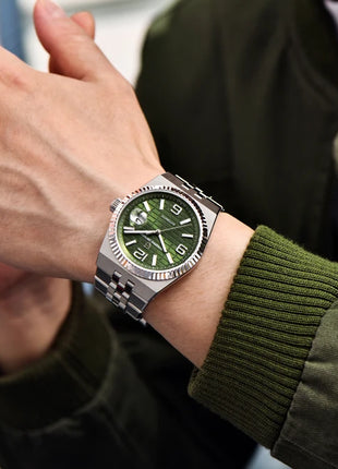Nuovo Orologio Automatico di Lusso PAGANI DESIGN 2026 per Uomo, Movimento Meccanico 8215, Luminoso con Vetro Zaffiro AR Protettivo, Chiusura in Acciaio Inossidabile