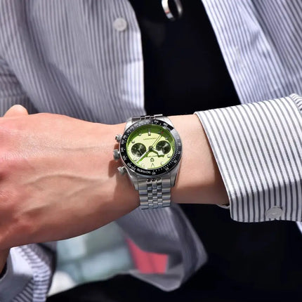 Nuovo PAGANI DESIGN 2026 Orologio da Uomo Panda, Orologio al Quarzo di Lusso, Cronografo con Quadrante in Zaffiro, Luminoso, Acciaio Inossidabile 316L, Spedizione Locale