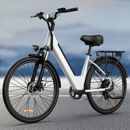 Bicicletta Elettrica URLIFE E26 750W Peak per Adulti, Pneumatici 26×2 Pollici, Batteria Rimovibile 36V 13Ah, Display LCD, Freni a Disco Idraulici a 7 Velocità, E-Bike per Pendolari Urbani