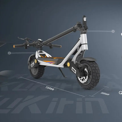 Monopattino elettrico pieghevole per adulti Kukirin A1, motore da 800W, batteria 48V13Ah, pneumatici da 10 pollici.