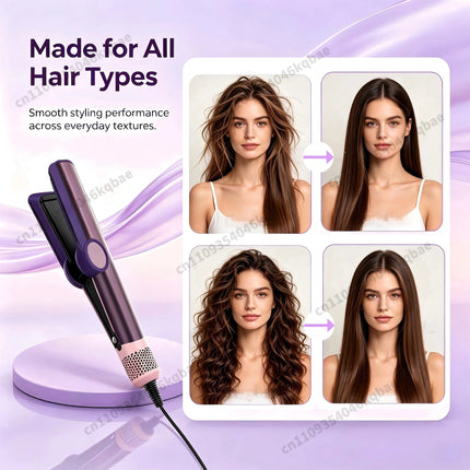 SenCiciMen 2 in 1 Air Straightener & Hair Dryer Negative Ion Flat Iron Salon-Quality Results For Lock in Moisture & Shine Hair Hot Styling Tools For Women Gift
