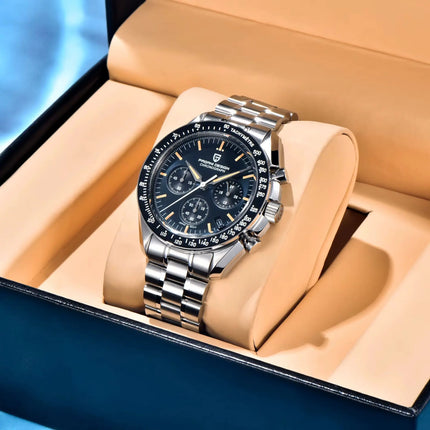 PAGANI DESIGN 2026 Nuovo CK2988 Orologio da Polso da Uomo al Quarzo di Lusso Retrò con Funzione Luna, Vetro Zaffiro e Cronografo di Precisione