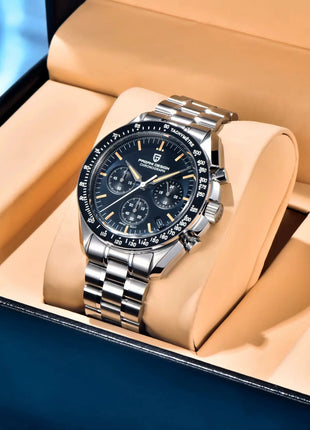 PAGANI DESIGN 2026 Nuovo CK2988 Orologio da Polso da Uomo al Quarzo di Lusso Retrò con Funzione Luna, Vetro Zaffiro e Cronografo di Precisione