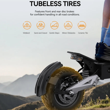 Monopattino Elettrico Pieghevole per Adulti OOTD T10, Motore Max 900W e Batteria 18Ah, Autonomia 45-60km, Ruote All-Terrain da 11 Pollici platinumshop