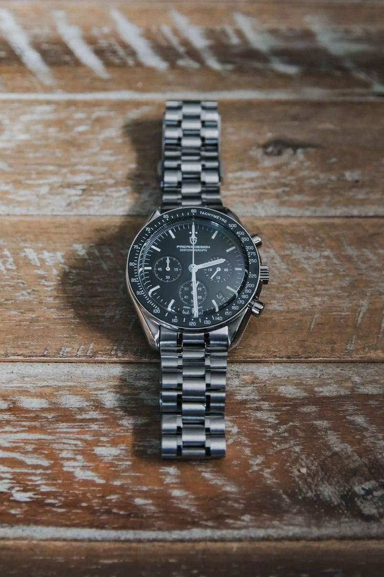 PAGANI DESIGN New Moon Watch Fashion ice blue Orologi al quarzo di lusso per uomo Cronografo da polso in acciaio inossidabile Regali per le vacanze Spedizione locale UE
