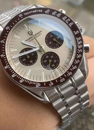 Nuovo orologio da uomo PAGANI DESIGN Saturn, orologio al quarzo di lusso da uomo, cronografo sportivo, vetro zaffiro AR, vetro ceramico luminoso, impermeabile, acciaio inossidabile, regalo ideale