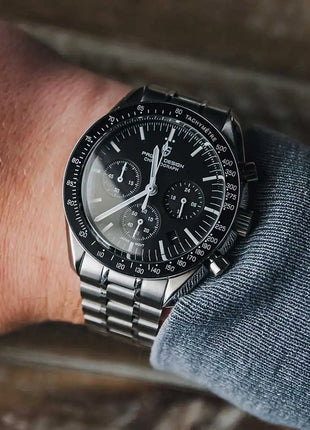 PAGANI DESIGN 2026 Nuovo Orologio al Quarzo da Uomo con Fasi Lunari, Orologi di Lusso con Vetro Zaffiro AR, Cronografo Impermeabile PD1701, Spedizione Locale