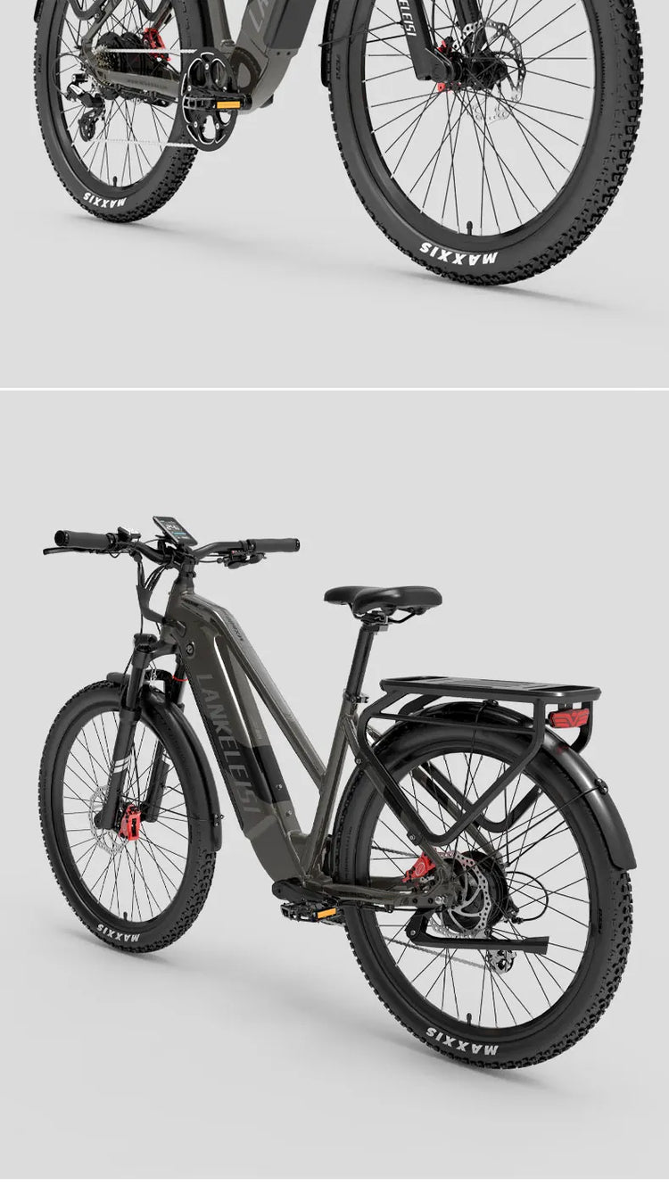 Bicicletta Elettrica LANKELEISI MX600 Pro, Motore 500W, Batteria 48V 20Ah, Autonomia 150KM, Pneumatici 27.5x2.4 Pollici, E-bike per Adulti