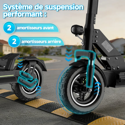 Monopattini elettrici Todimart D6 con motore da 500W (800W di picco), 48V 13Ah, velocità massima 45 km/h, autonomia 40-60 km, pieghevole, pneumatici da 10 pollici
