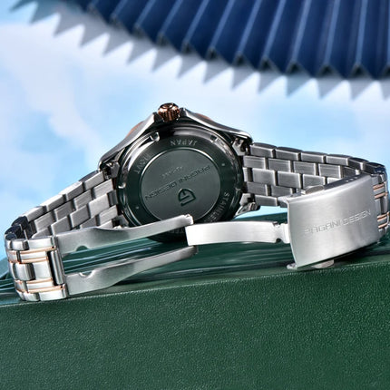 PAGANI DESIGN Orologio subacqueo automatico di lusso verde da uomo, Nuova collezione, Orologio meccanico MIYOTA 8215 da uomo, Spedizione locale