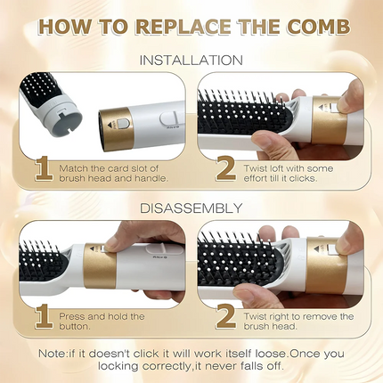 5-In-1 Electric Hair Dryer Styling Set  Home Styling Tools Curling Iron Hot Air Comb Straightener Multifunctional Hair Salon
