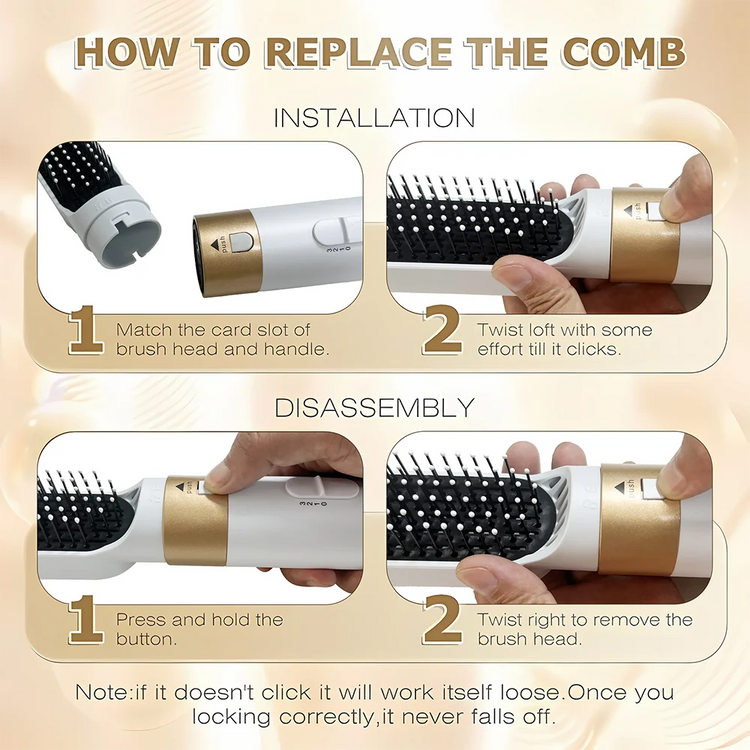 5-In-1 Electric Hair Dryer Styling Set  Home Styling Tools Curling Iron Hot Air Comb Straightener Multifunctional Hair Salon