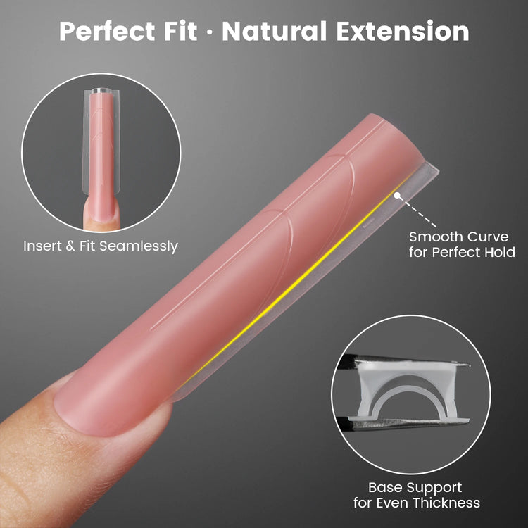 Original YOKEFELLOW Sandwich Dual Nail Form Short Stiletto Nail Extension Form 240pcs Top Form Bottom Form For Quick Nail Extensions IM222