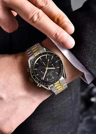 Orologio al Quarzo PAGANI DESIGN per Uomo, Orologio Goldmoon VK63, Cronografo Sportivo, Vetro Zaffiro AR, Luminoso, Impermeabile