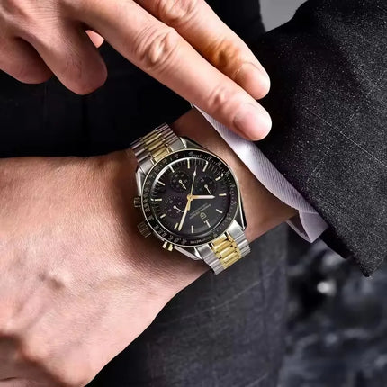 Orologio al Quarzo PAGANI DESIGN per Uomo, Orologio Goldmoon VK63, Cronografo Sportivo, Vetro Zaffiro AR, Luminoso, Impermeabile