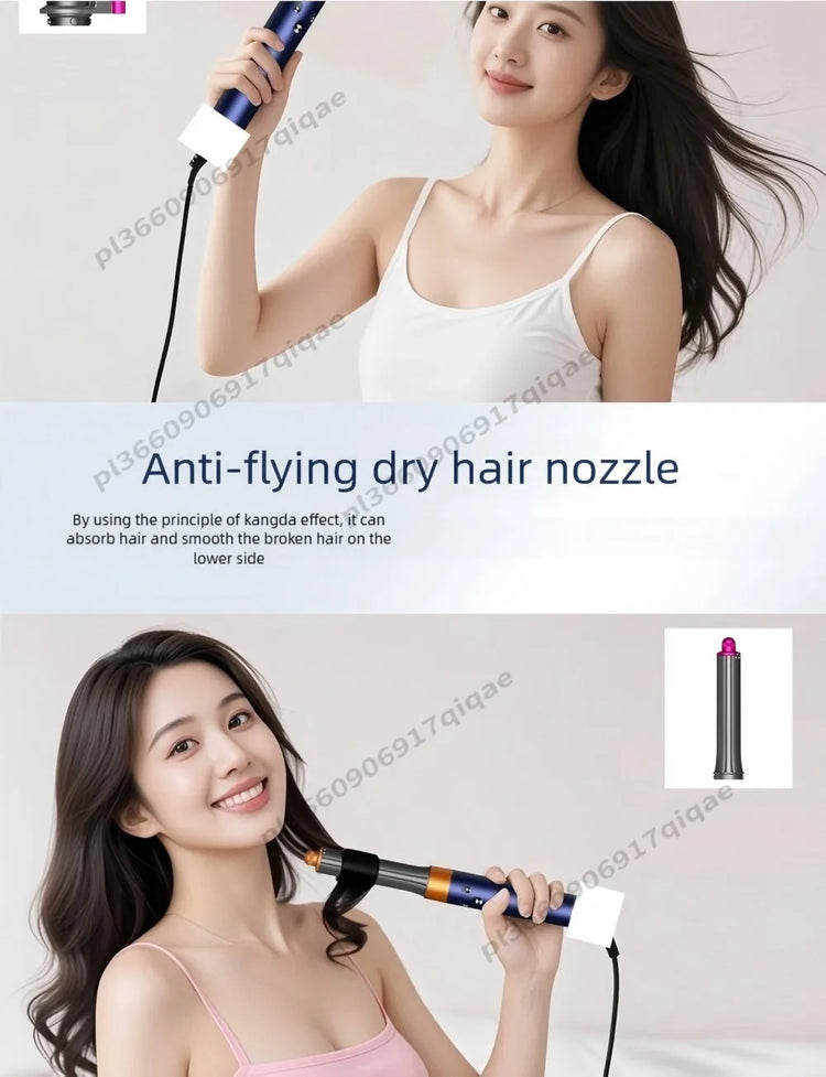 SenCiciMen 6 in 1 Professional Hot Air Styler Negative Ion Multi Hair Styler Set for Auto Curling Hair Styling Tools For Fast Drying, Curling, Volumizing &  Smooth Best Gift for Women