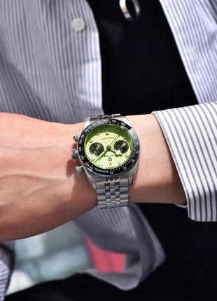 Nuovo PAGANI DESIGN 2026 Orologio da Uomo Panda, Orologio al Quarzo di Lusso, Cronografo con Quadrante in Zaffiro, Luminoso, Acciaio Inossidabile 316L, Spedizione Locale