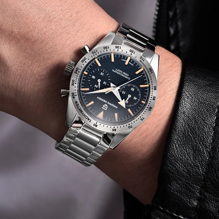 PAGANI DESIGN 2026 Orologio da Uomo Pilota al Quarzo, Nuovo Orologio da Polso Cronografo Sportivo Retrò in Acciaio Inossidabile per Uomo, Confezione Regalo, Spedizione Locale