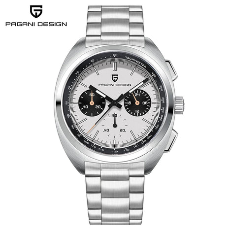Orologio da Uomo Retrò PAGANI DESIGN 2026 Nuova Collezione, Cronografo al Quarzo, Vetro Zaffiro Giapponese VK63, Spedizione Locale