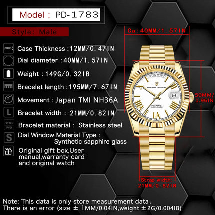 Nuovo Orologio Meccanico da Uomo PAGANI DESIGN DD40 2026, Orologio Automatico di Lusso con Vetro Zaffiro AR, Data, Impermeabile, in Acciaio Inossidabile, Regalo per Uomo