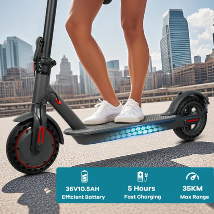 Nuovo Monopattino Elettrico Pieghevole AOVOPRO LPTX01/S80PRO 2026 per Adulti, 31KM/H, 350W, Autonomia 25/35KM, Ruote da 8.5 Pollici, Doppio Freno
