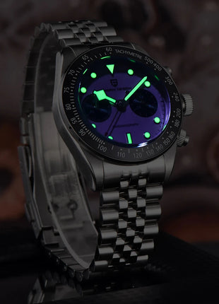 Nuovi orologi da uomo Panda DESIGN, orologio al quarzo di lusso Panda, cronografo sportivo da uomo, cronografo con vetro zaffiro, lenti AR, ceramica, leggero, impermeabile, in acciaio inossidabile, orologio da uomo, idea rega