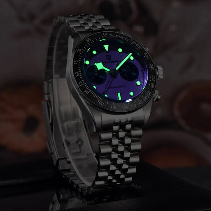 Nuovi orologi da uomo Panda DESIGN, orologio al quarzo di lusso Panda, cronografo sportivo da uomo, cronografo con vetro zaffiro, lenti AR, ceramica, leggero, impermeabile, in acciaio inossidabile, orologio da uomo, idea rega
