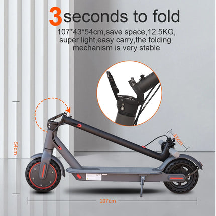 Monopattino Elettrico 350W con App, Doppio Sistema Frenante, Autonomia Fino a 30 km, Velocità Massima 30 km/h, Batteria 36V 10.5Ah - Ideale per il Pendolarismo (Disponibile in Magazzino UE)