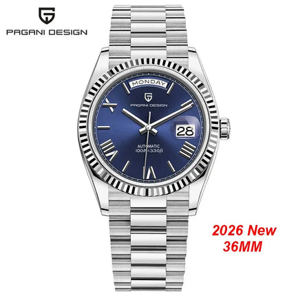 Orologi da uomo Gaphani DESIGN Blu, Orologio automatico di lusso da uomo, Vetro Zaffiro AR, Orologio Meccanico, Consegna da Magazzino Europeo