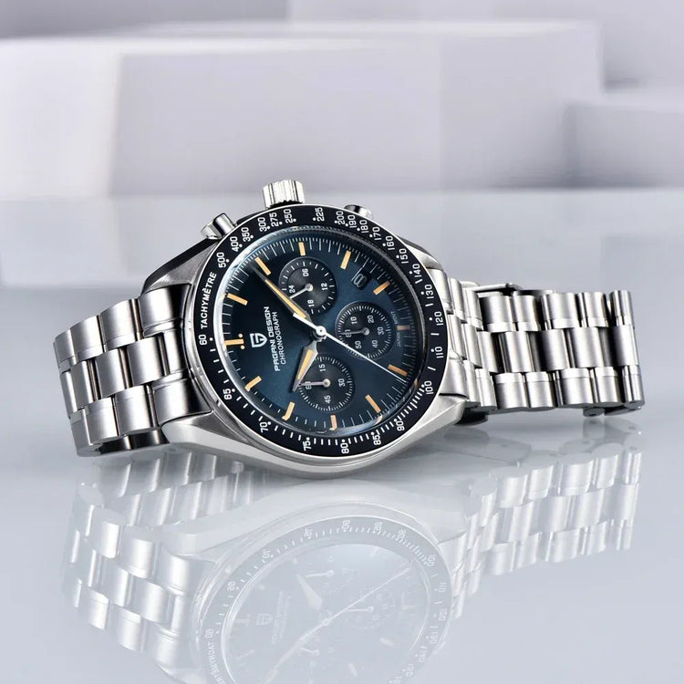 Orologi da uomo PAGANI DESIGN Moon, orologi da polso al quarzo di lusso di alta gamma, cronografo sportivo, orologio da uomo con specchio in vetro zaffiro AR, impermeabile, leggero, vetro in ceramica, regalo alla moda per uom
