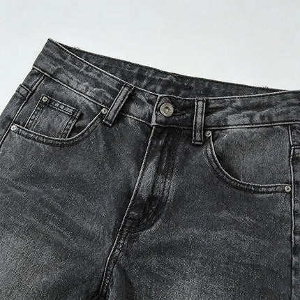 High Waist Wide Leg Women's Jeans Black Vintage Wash Effect Denim Fitted Retro Texture, Wide Soft Streetwear pants, Ideal for Casual Outings And Urban Looks, Comfortable Fit Valuing Silhouette FX5153