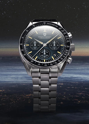 PAGANI DESIGN Nuovi orologi da uomo, orologio al quarzo di lusso, cronografo di precisione, vetro zaffiro AR, resistente all'acqua fino a 100M, orologio business 2026, spedizione locale UE