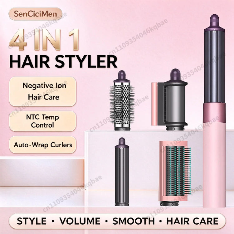 SenCiciMen 6-in-1 Air Multi-Styler 110,000 RPM High-Speed Hair Dryer Brush with Auto-Wrap Curlers Hair Styling Tool Fast Drying, Curling, Volumizing &  Smooth Blowouts and Frizz Gift for Women