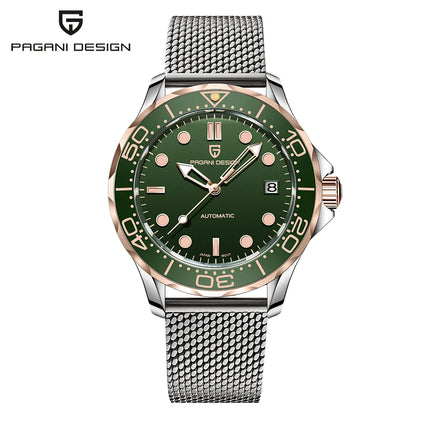 Orologi da uomo PAGANI DESIGN, orologio meccanico automatico di lusso, orologio da uomo resistente all'acqua, vetro zaffiro AR, orologio leggero, spedizione locale UE